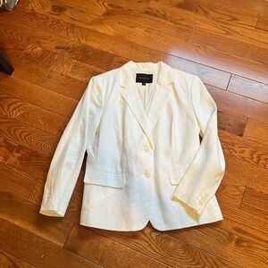 NWOT! Banana Republic White Linen Blazer